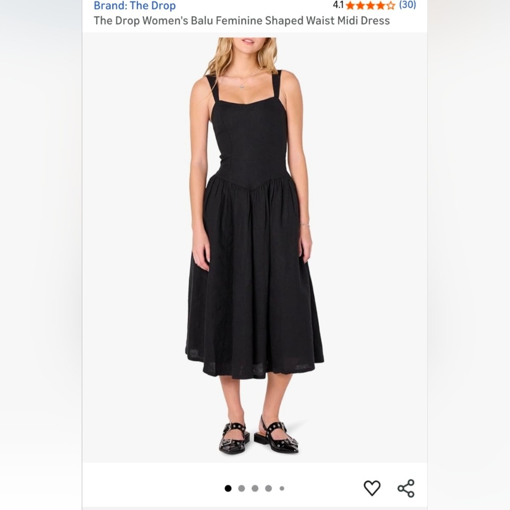 The Drop Balu Sundress Black Linen Blend Sz XL Worn And Washed Once